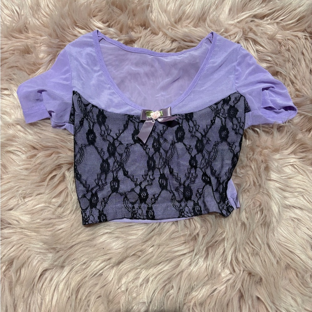 Purple lace top